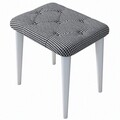 Taburet, Rani, BM101, 45x45x35 cm, PAL, Alb/Negru