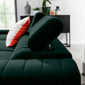Coltar extensibil stanga 3 locuri ELTAP, LT-35LO, Grayson, 278x205x92 cm, lemn/poliester, verde inchis