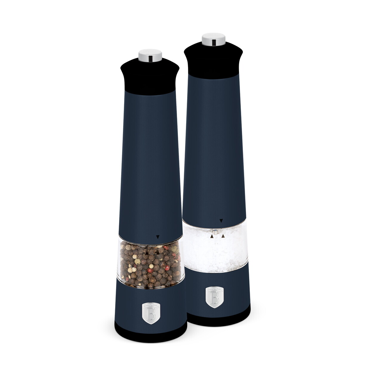 Set 2 rasnite electrice pentru sare/piper Berlinger Haus, Deep Sea, plastic/ceramica, albastru mat - imagine 4