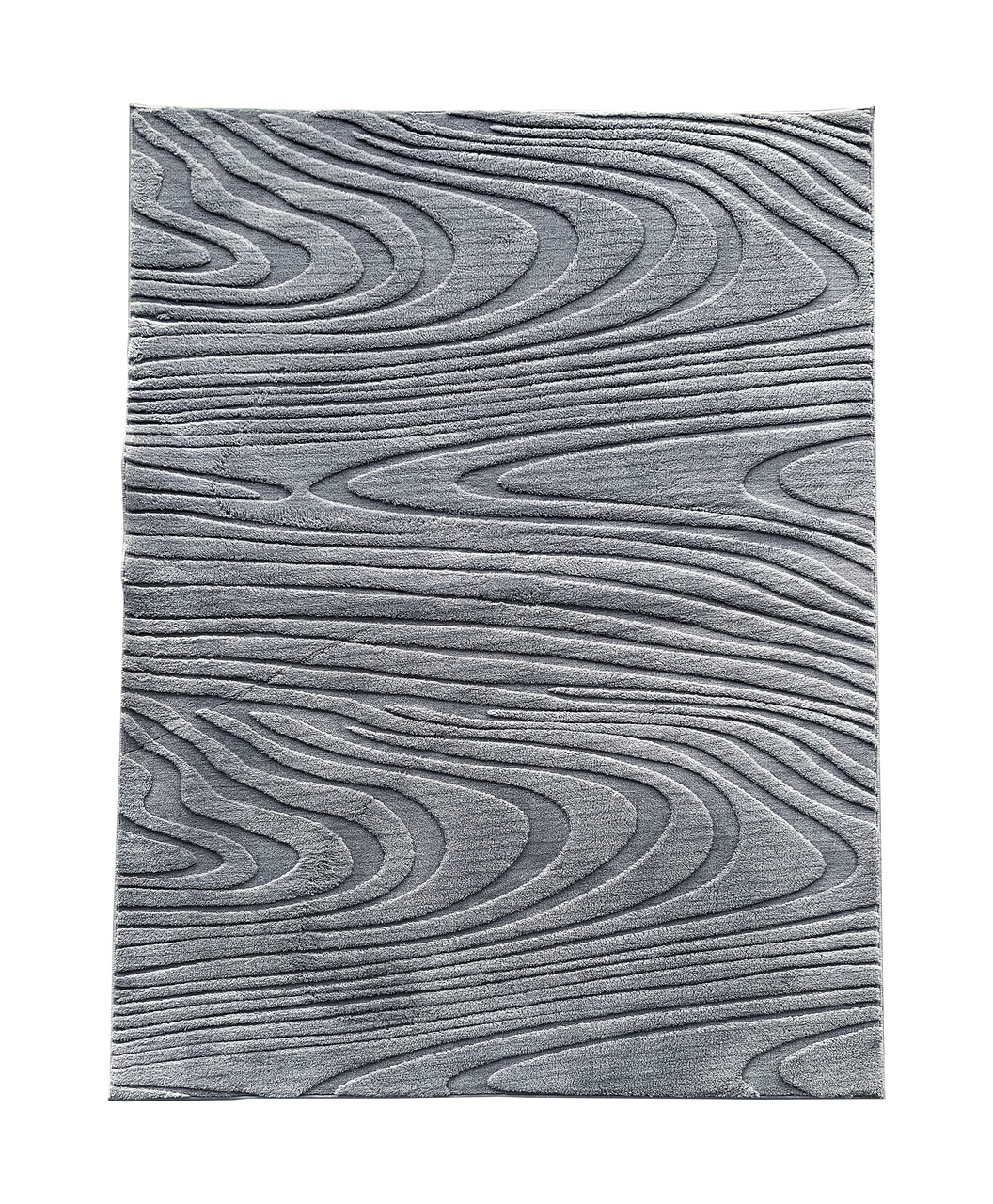 Covor 3D cu model in relief, Wave, Heinner, 120x160 cm, poliester, gri