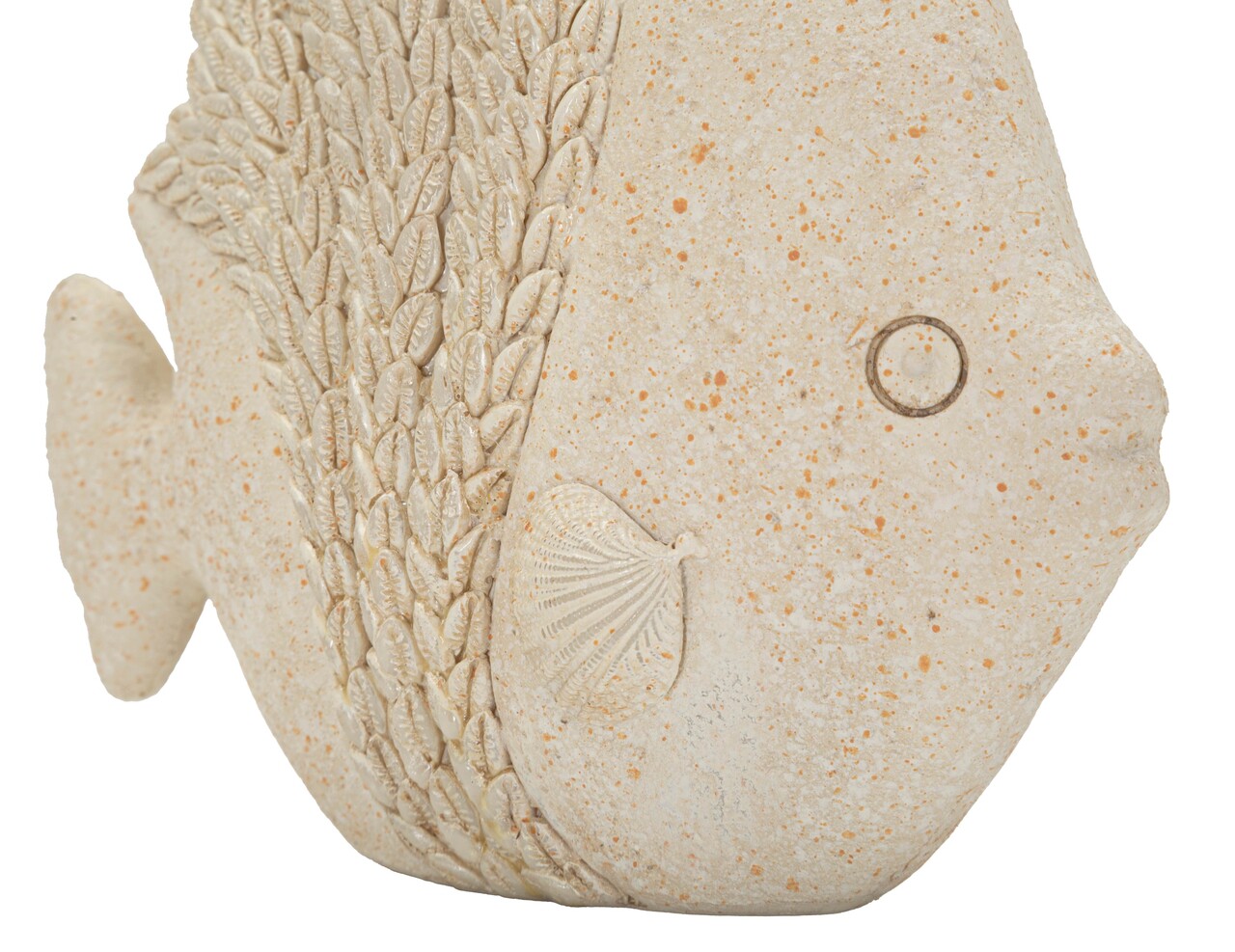 Decoratiune, Mauro Ferretti, Fish, 16.7x6.5x16.8 cm, polirasina, bej - imagine 3