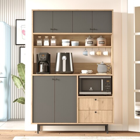 Dulap multifunctional, Locelso, RE5-SA, Stejar / Antracit