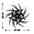 Decoratiune de perete, Leaves, Tanelorn, 69x70 cm, metal