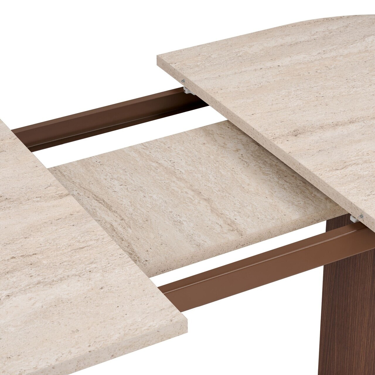 Masa extensibila, Nordure, Sorell, 160x75x90 cm, PAL, Travertin / Nuc Milano — imaginea 9