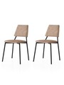 Set scaune 2 piese, Nmobb, Lıma, Negru / nurcă