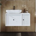 Dulap de baie cu chiuvetă, Hanah Home, 2560, MDF, Alb