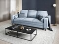 Canapea extensibila, Camellia, Mazzini Sofas, 3 locuri, cu lada de depozitare, 220x100x92 cm, catifea, albastru deschis