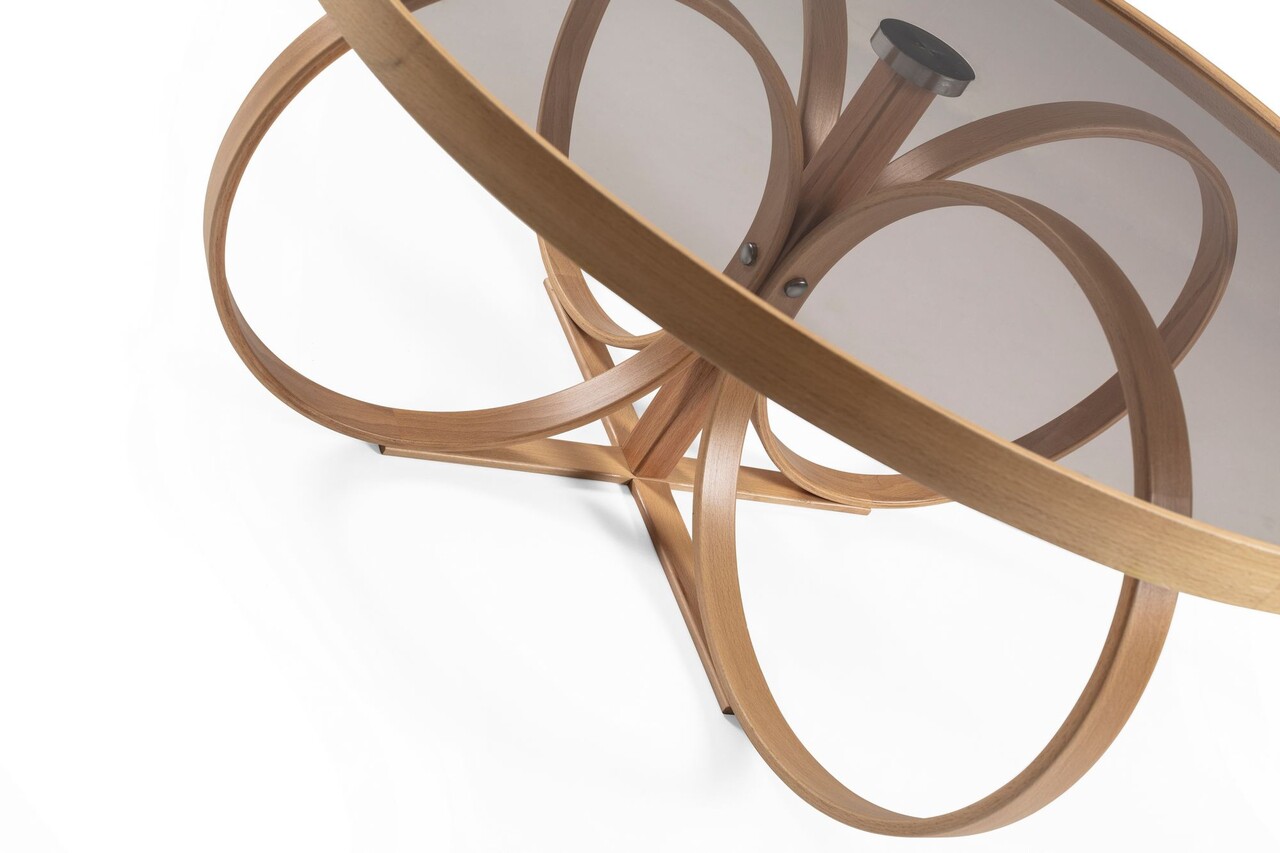 Masuta de cafea, Hanah Home, Tokyo, 100x47x100 cm, 100% SOLID OAK WOOD, Stejar - imagine 3