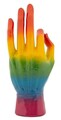 Figurina /sculptura decorativa Rainbow Hand Ok, Mauro Ferretti, 16x10.5x36 cm, polirasina, multicolor