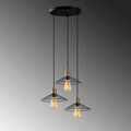 Lustra, Fulgor, 942FLG1224, Metal, Negru/Maro antic