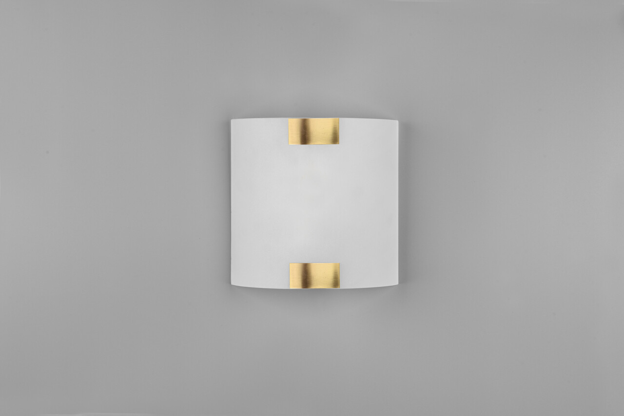 Aplica de perete Pura, TRIO, 20x20 cm, 40W, 1x E27, metal, bronz antic/alb