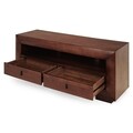 Comoda TV cu 2 sertare, Luvru, L.160 l.50 H.67, mdf/pal/furnir de fag, maro