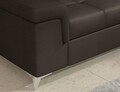Coltar extensibil stanga 4 locuri ELTAP, ERI-35, Eridano, 275x202x88 cm, lemn/poliester, maro inchis