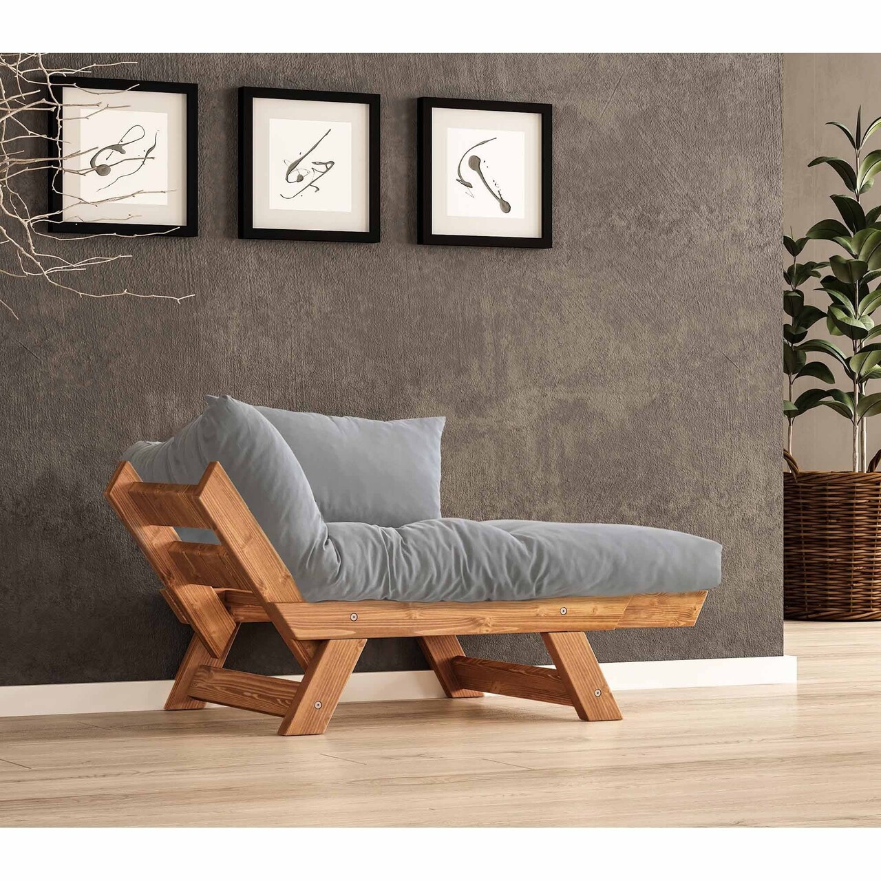 Fotoliu de gradina, Hanah Home, CPT8153-140, Tec / Gri - view 2
