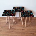 Set masute 3 piese, Leona, 3Shp376, Multicolor