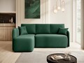 Coltar extensibil stanga 3 locuri ELTAP, Hadson, 206x150x89 cm, lemn/poliester, verde inchis