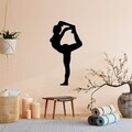 Decoratiune de perete, Yoga 18, 30 x 60 cm, Negru