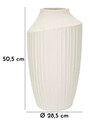 Vaza decorativa Ice, Mauro Ferretti, 28.5x50.5 cm, oxid de magneziu, crem