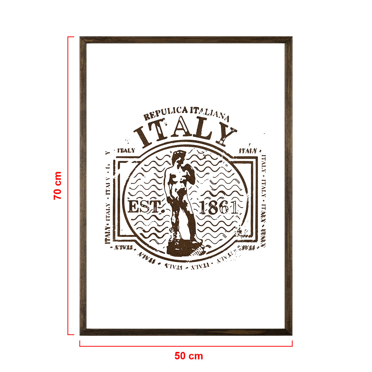 Tablou decorativ, TD019, Lemn, Desenat manual, Natural