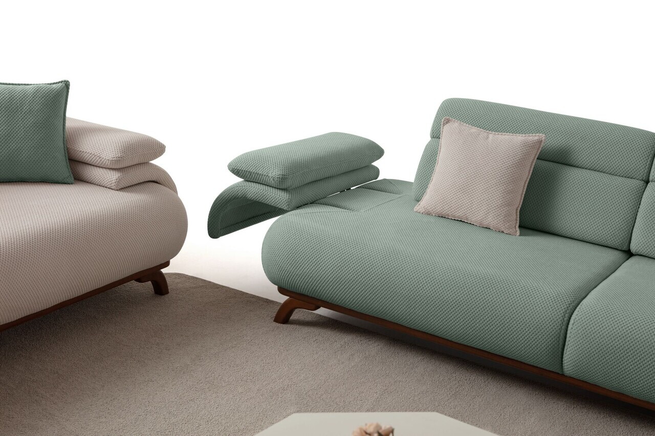 Canapea 3 locuri, Atelier del Sofa, 752EST1150, Lemn de carpen/PAL melaminat, Verde - view 9