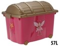 Cutie pentru depozitare Princess, 60x40x42 cm, polipropilena, roz