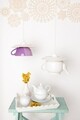 Lustra Tea time, Deco Republic, E27, 1x60W, ceramica, ceainic + ceasca, alb/mov