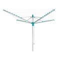 Uscator rotativ Leifheit, Linomatic 500 Easy, 50 m capacitate de uscare, aluminiu/plastic, argintiu/turcoaz