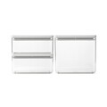Set 3 recipiente depozitare, Brabantia, Tasty+, 2x1.5 L, 1x3.5 L, plastic, gri deschis
