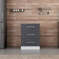 Dulap pentru bucatarie, Hanah Home, Minar, 60x87x58 cm, Alb / Antracit