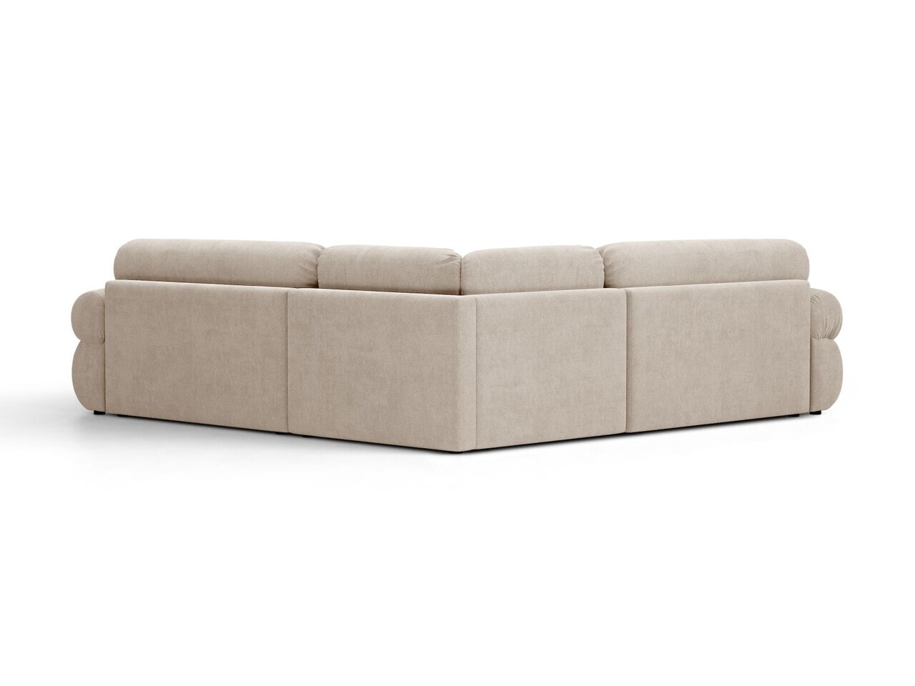Coltar simetric 5 locuri, Ophelia, Micadoni Home, 259x259x84 cm, tesatura structurata, bej — imaginea 3