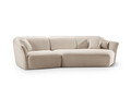 Coltar dreapta 5 locuri, Hailey, Micadoni Home, 292x138x79 cm, tesatura boucle, bej inchis