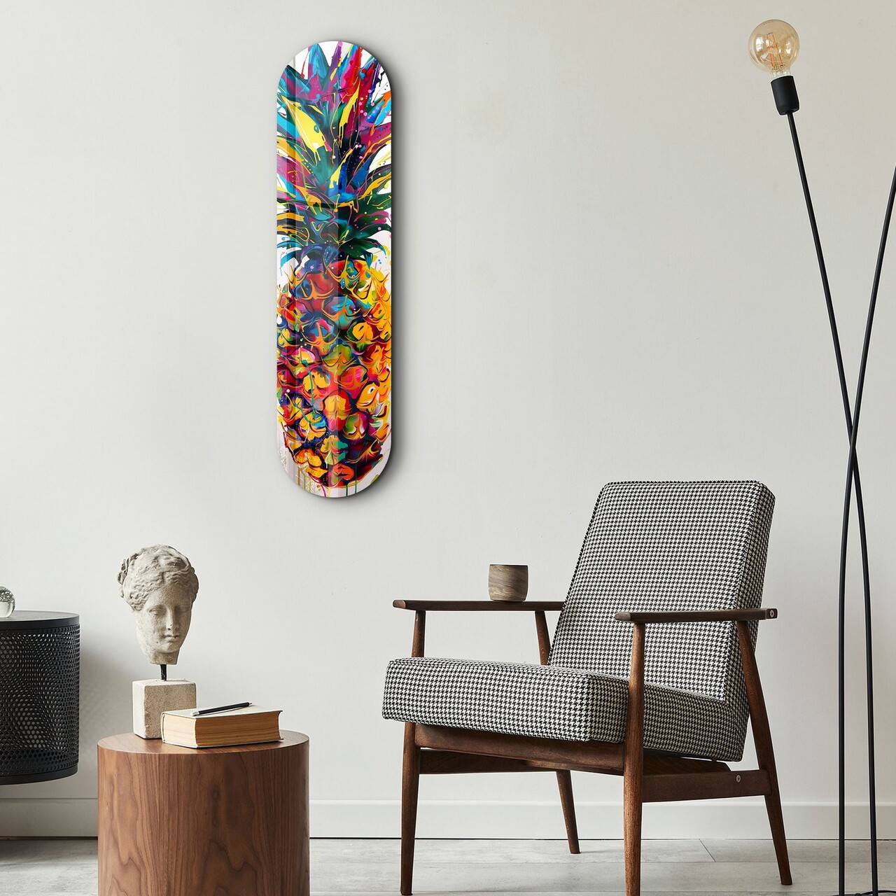 Tablou decorativ Watercolor Ananas Dimensiune: 20 x 80 cm Multicolor