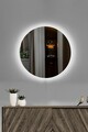 Oglinda cu Iluminare Led, Mirrorland, Round, Oglindă indestructibilă cu obturator, Alb