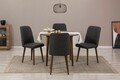 Set masa extensibila si 4 scaune, Vella, Vina 1053, PAL, Antracit / Nuc