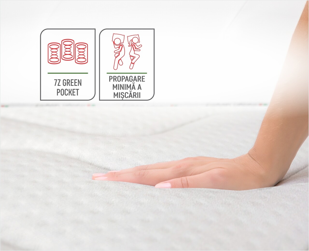 Saltea Green Future Hotel Line Memory Pocket 7 Zone 140x200x35 cm - imagine 20