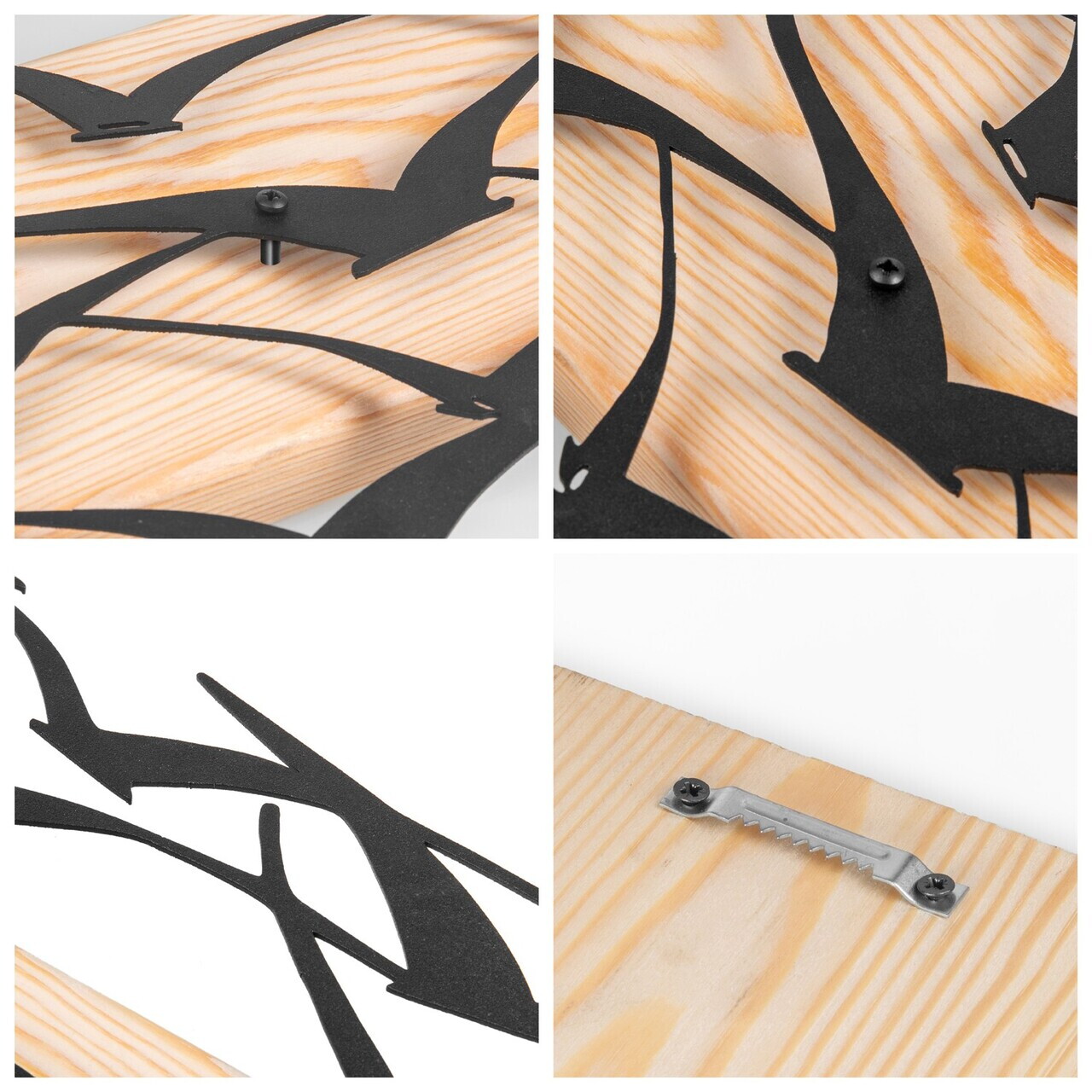 Decoratiune de perete, Ventus, Cadru: Lemn (Grosime: 2 cm), Nuc negru — imaginea 6