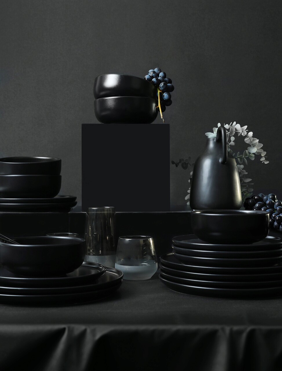 Serviciu de masa, Hermia, 275KRM1862, Antibacterian, Negru - imagine 3