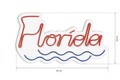 Decoratiune luminoasa LED, Florida, Benzi flexibile de neon, DC 12 V, Rosu albastru
