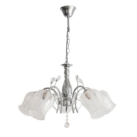Lustra Florala, Helam, 60 x 60 cm, 5 x E27, 60W, crom Helam