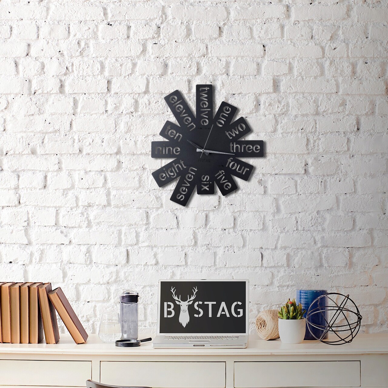 Ceas de perete Tokyo Metal Dimensiune: 50 x 50 cm Negru