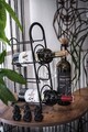 Suport pentru sticle de vin, Puqa Design, Hope, 21x12x43.5 cm, Metal, Negru