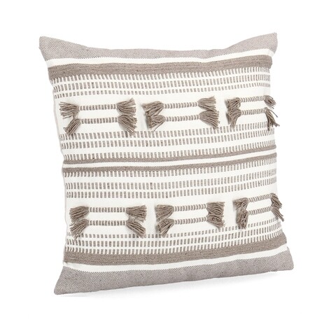 Perna decorativa Alexie, Bizzotto, 45 x 45 cm, policoton, grej Alexie