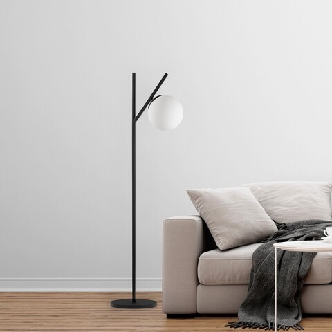 Lampadar, fork - 13026, fulgor, 31 x 45 x 152 cm, 1 x e14, 40w, negru