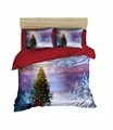 Lenjerie de pat dubla Xmas-417, Pearl Home, 3 piese, amestec bumbac, multicolor
