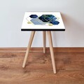 Masuta, Leona, Shp327, 35x42x35 cm, Alb / Bleumarin / Albastru / Auriu