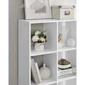 Biblioteca cu 10 compartimente, Scandinavian Style, Vasagle, 65.5x30x161.5 cm, PAL, alb cloud