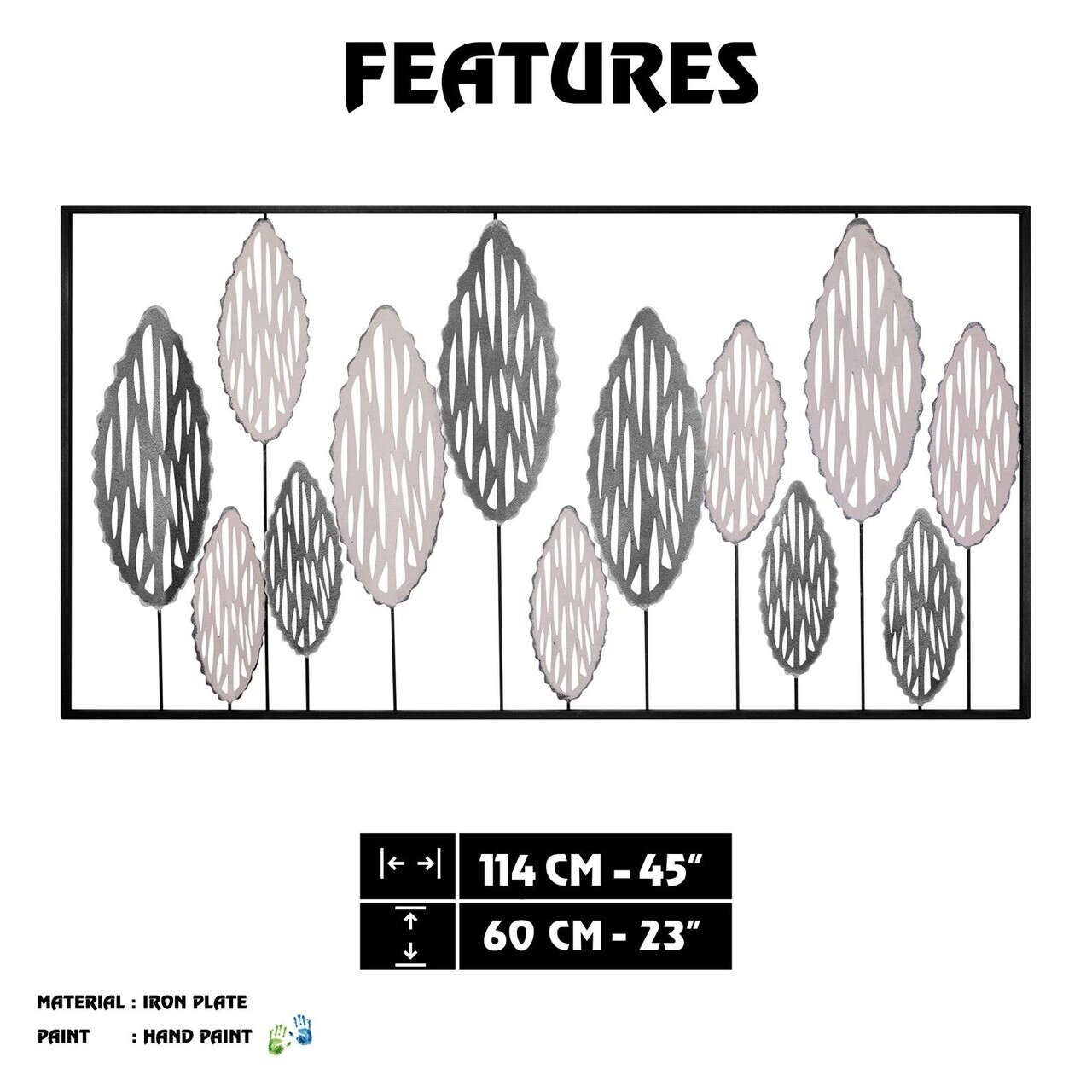 Decoratiune de perete, Maravilloso, Metal, Grosime: 0,6 mm, Multicolor — imaginea 8