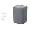 Cos de gunoi Barcelona, Wenko, 15x15x20 cm, plastic/TPE, gri inchis