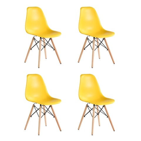 Set 4 scaune Truly, Heinner, galben