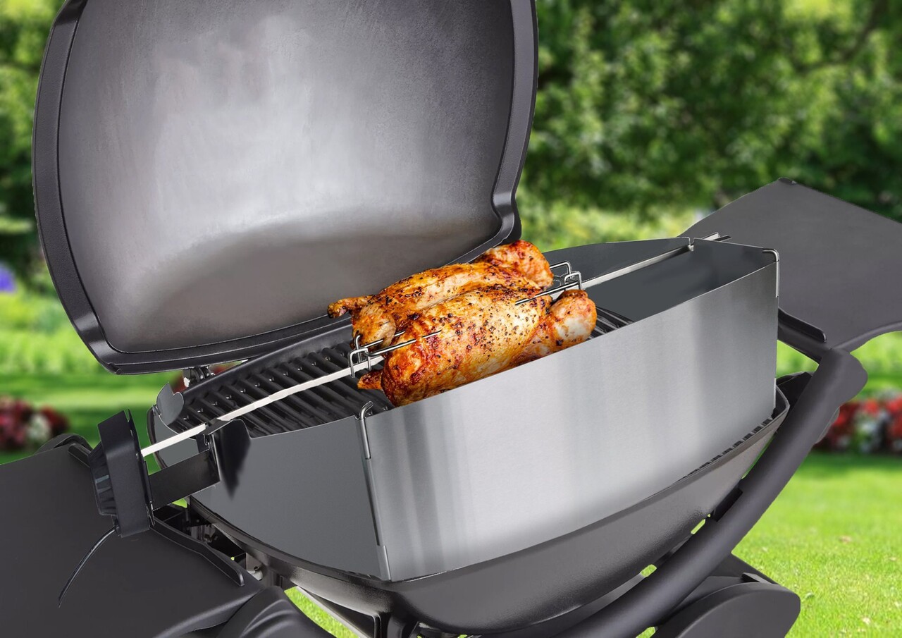 Kit rotiserie pentru gratar de gradina, inox - Zokura - imagine 2